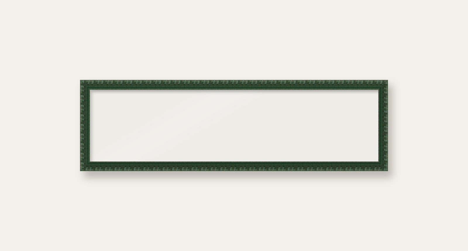 Dark Green bobbin panoramic frame, 24" x 6", frame only