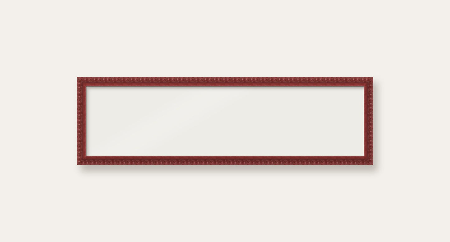 Dark Red bobbin panoramic frame, 24" x 6", frame only