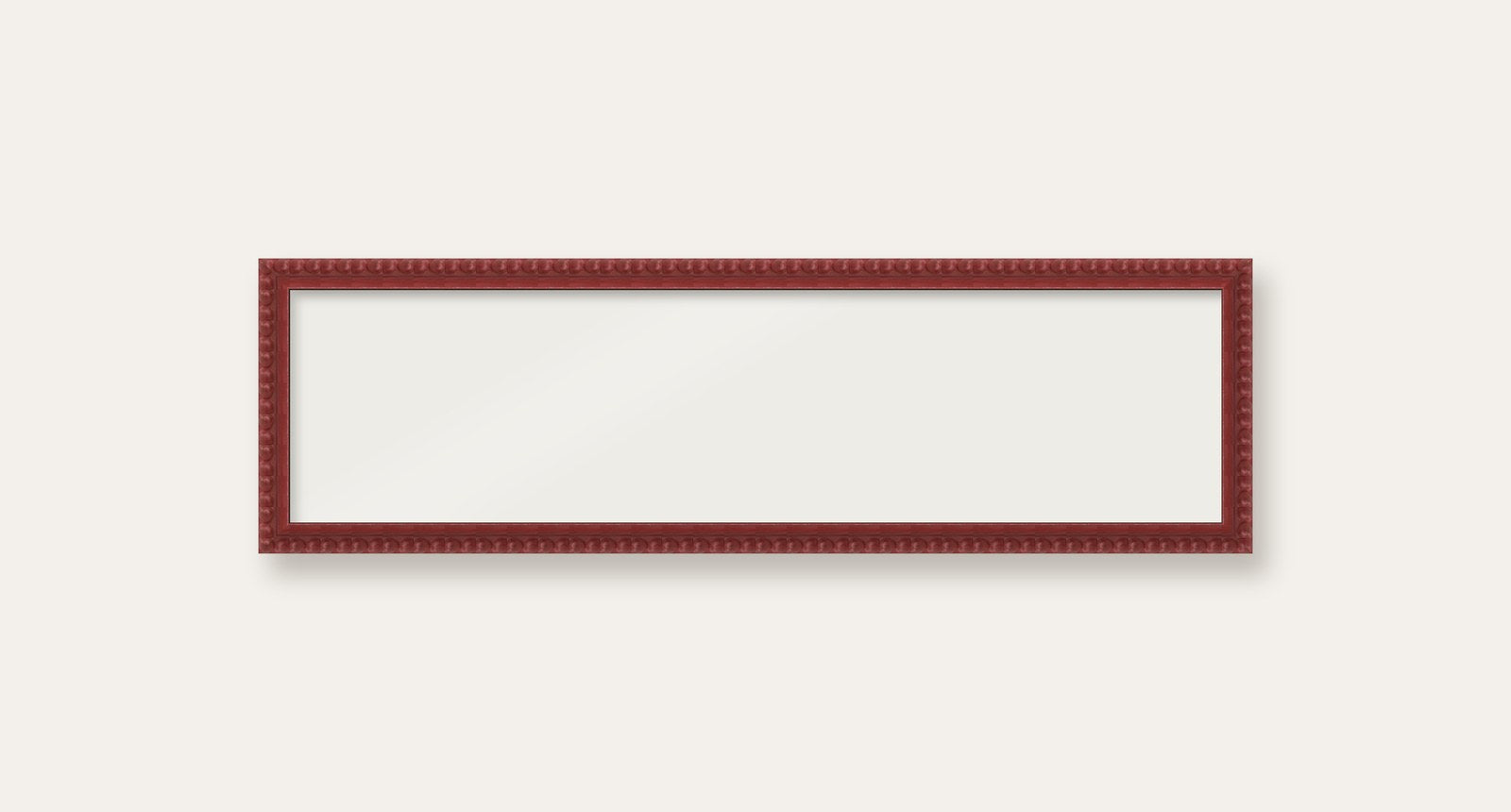Dark Red bobbin panoramic frame, 24" x 6", frame only
