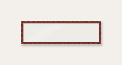 Dark Red bobbin panoramic frame, 24" x 6", frame only