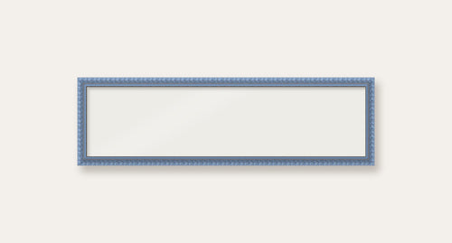 Sky Blue bobbin panoramic frame, 24" x 6", frame only