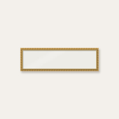 Gold bobbin panoramic frame, 24" x 6", frame only