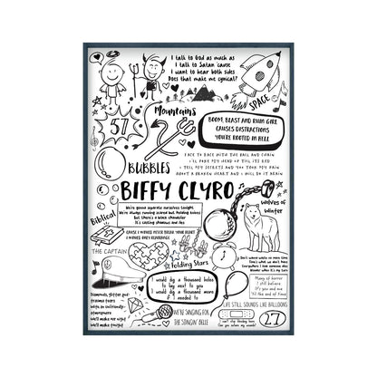 Biffy Clyro Song Lyric Album Print