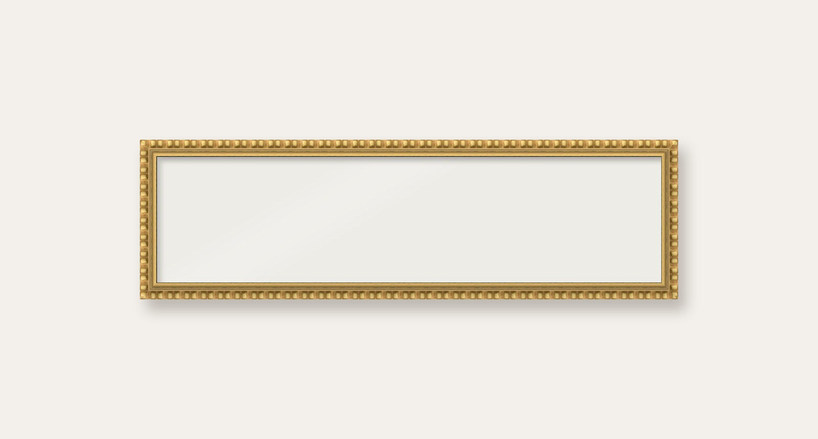 Gold bobbin panoramic frame, 24" x 6", frame only