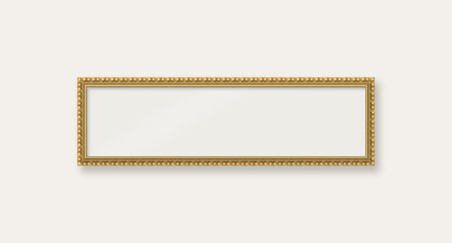 Gold bobbin panoramic frame, 24" x 6", frame only