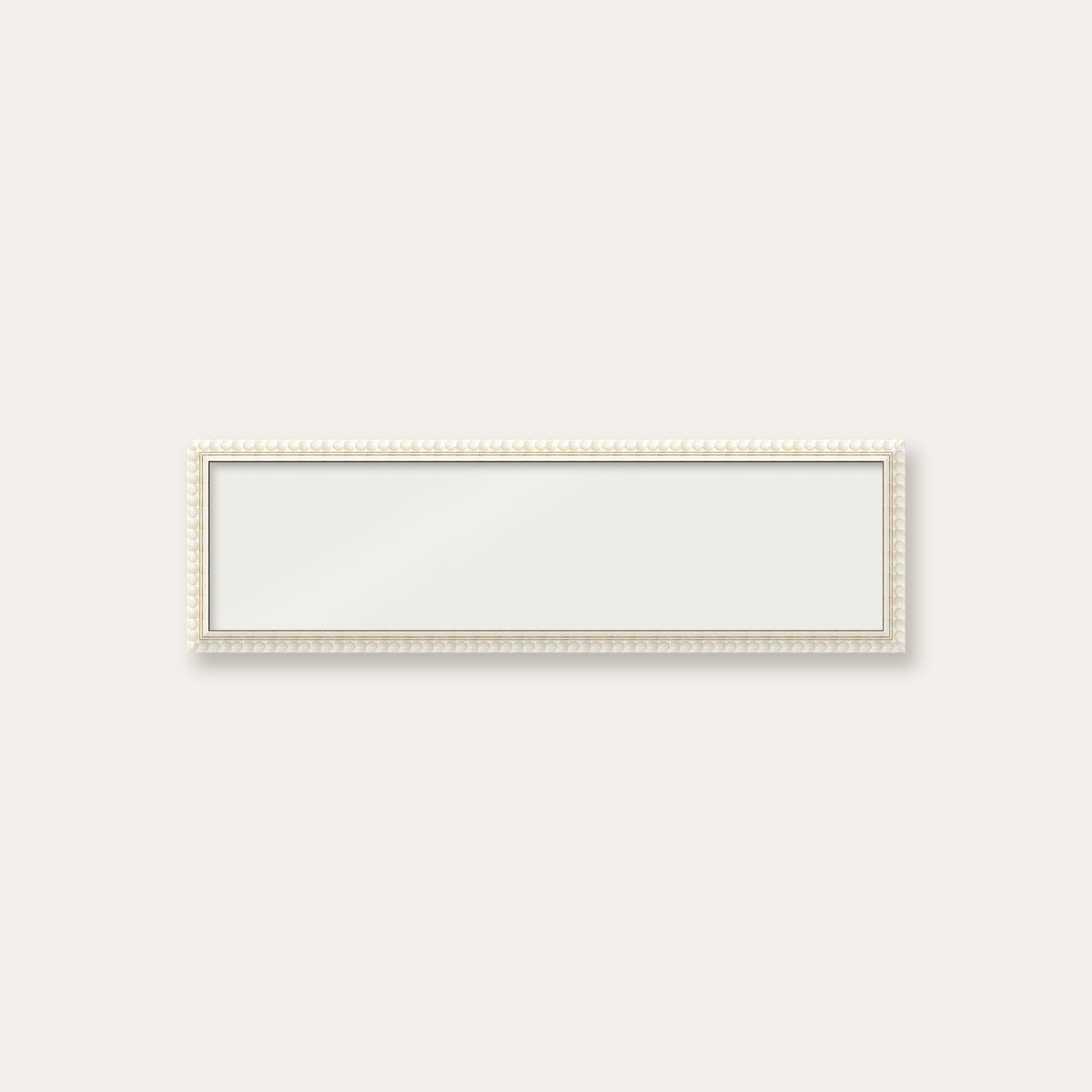 White bobbin panoramic frame, 24" x 6", frame only