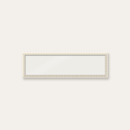 White bobbin panoramic frame, 24" x 6", frame only