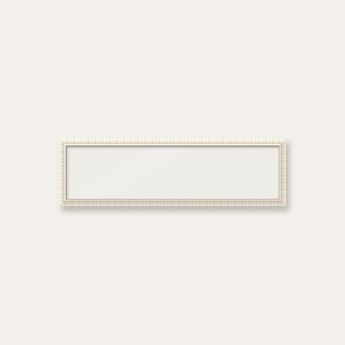 White bobbin panoramic frame, 24" x 6", frame only