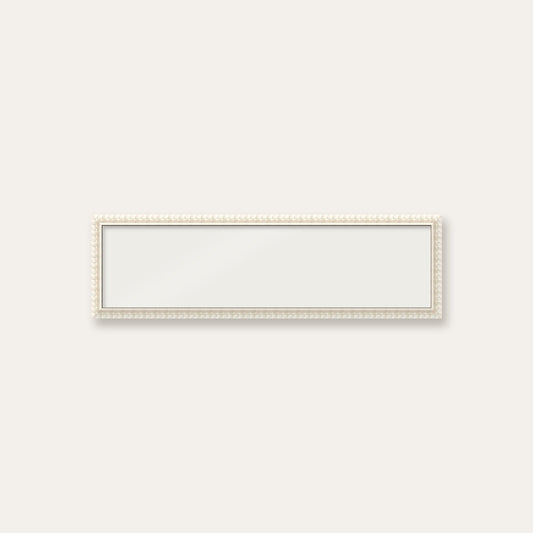 White bobbin panoramic frame, 24" x 6", frame only