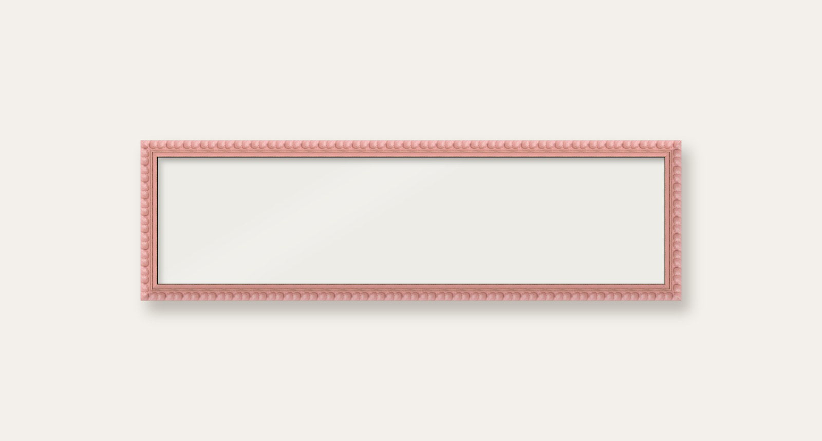 Pink bobbin panoramic frame, 24" x 6", frame only