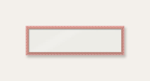 Pink bobbin panoramic frame, 24" x 6", frame only