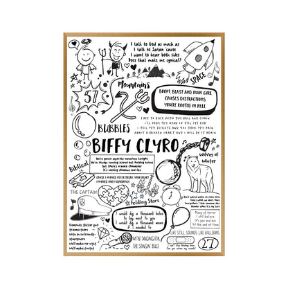 Biffy Clyro Song Lyric Album Print