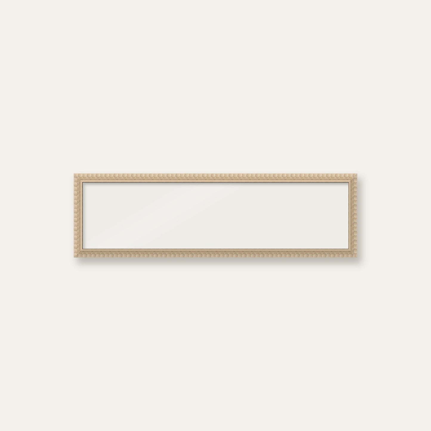 Cream bobbin panoramic frame, 24" x 6", frame only