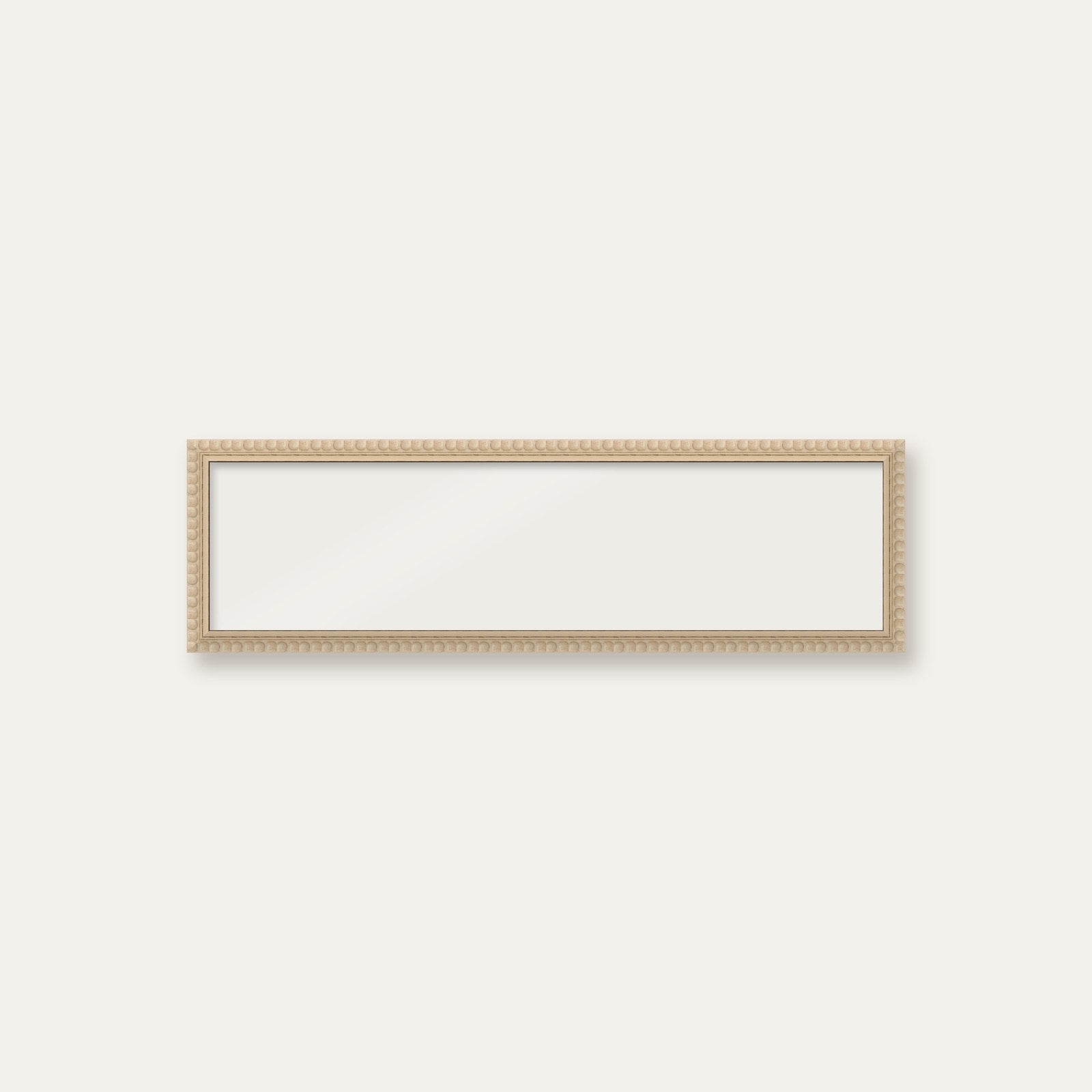 Cream bobbin panoramic frame, 24" x 6", frame only