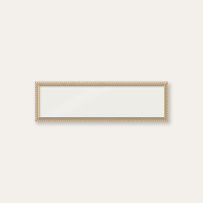 Cream bobbin panoramic frame, 24" x 6", frame only