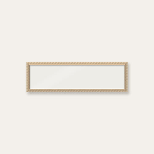 Cream bobbin panoramic frame, 24" x 6", frame only