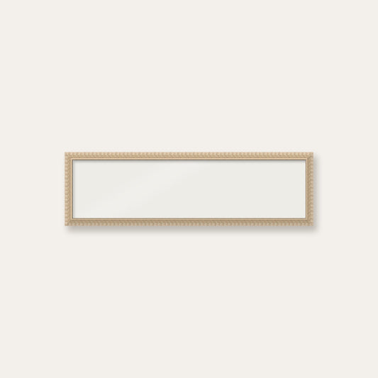 Cream bobbin panoramic frame, 24" x 6", frame only
