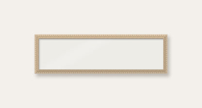 Cream bobbin panoramic frame, 24" x 6", frame only