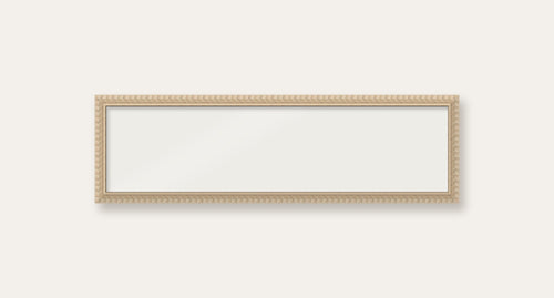 Cream bobbin panoramic frame, 24" x 6", frame only