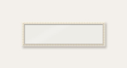 White bobbin panoramic frame, 24" x 6", frame only