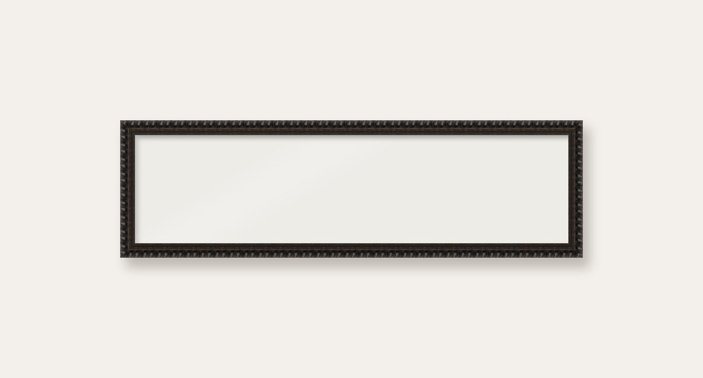 Black bobbin panoramic frame, 24" x 6", frame only