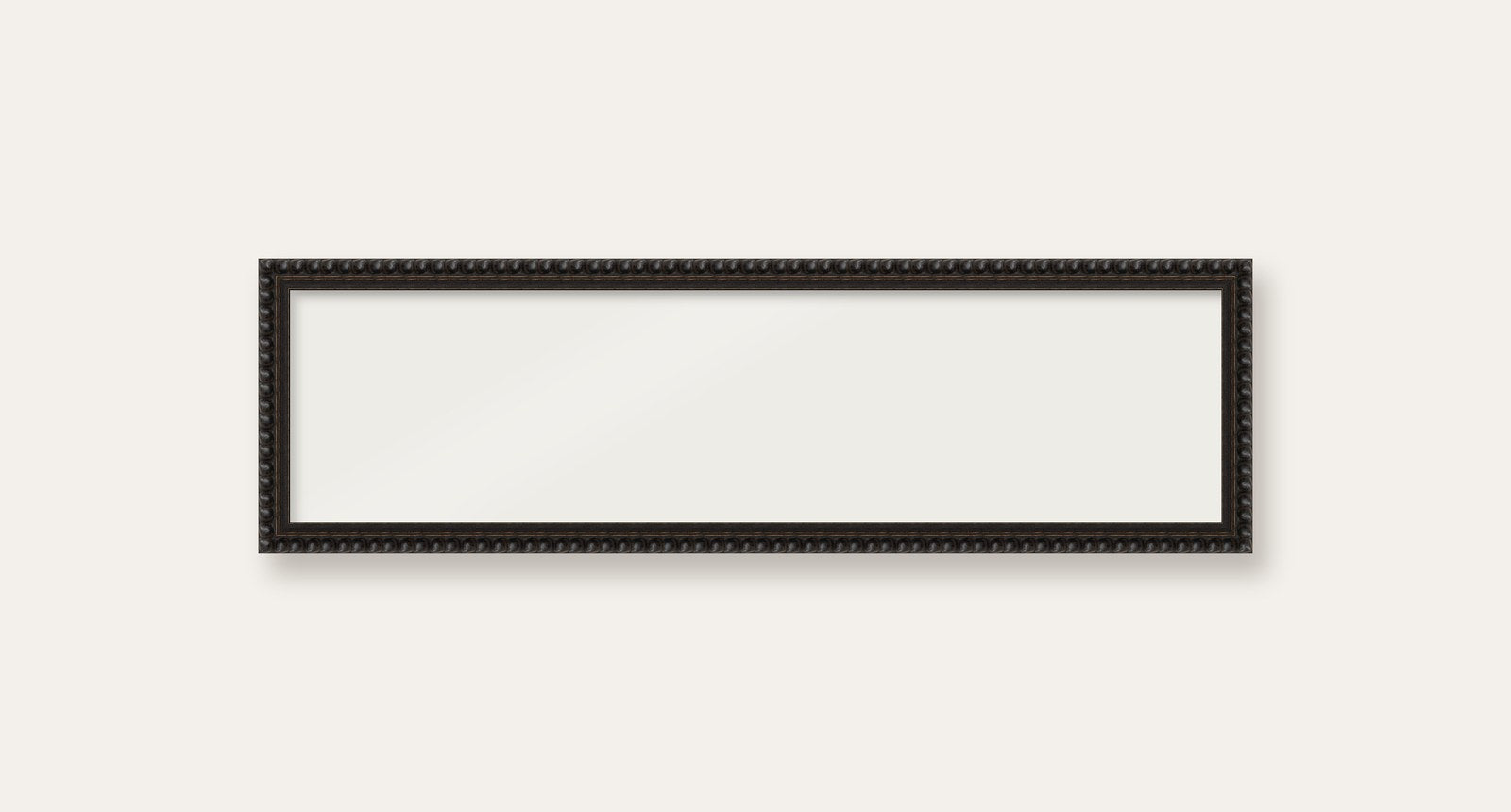 Black bobbin panoramic frame, 24" x 6", frame only