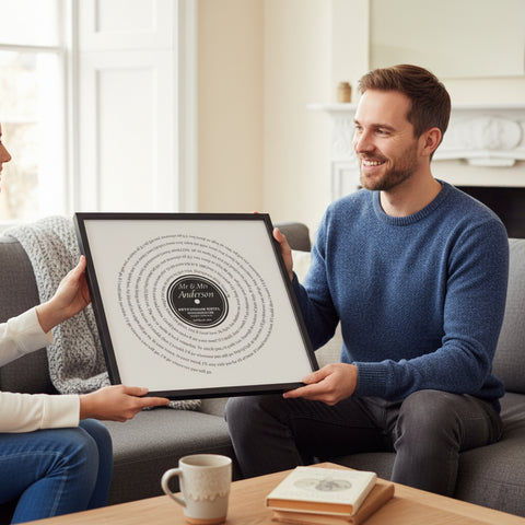 Personalized Vinyl First Dance Song Record Lyrics Print - Blim & Blum