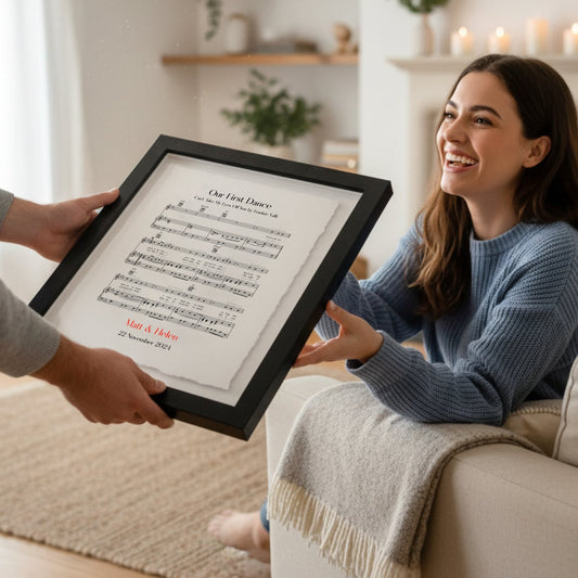 Framed Sheet Music 1st anniversary print