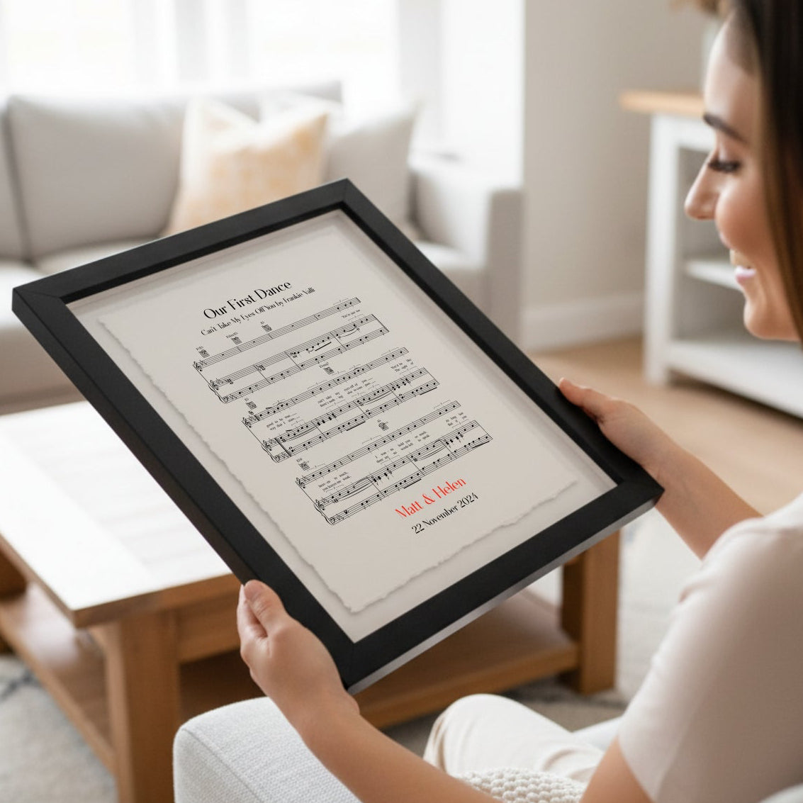 Framed Sheet Music First Anniversary Print