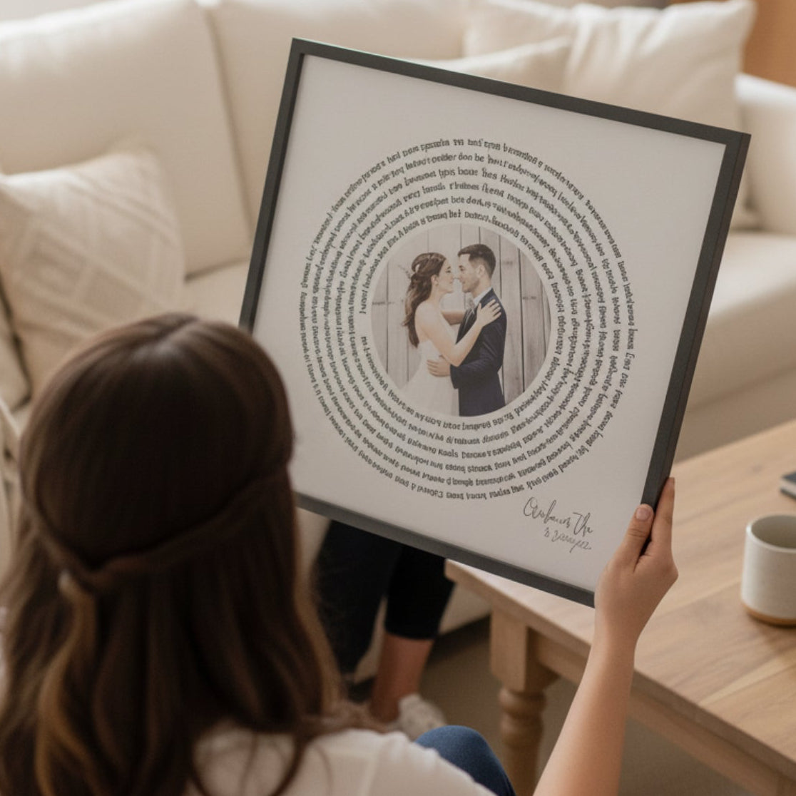 Personalised Song Lyrics And Photo 1st anniversary