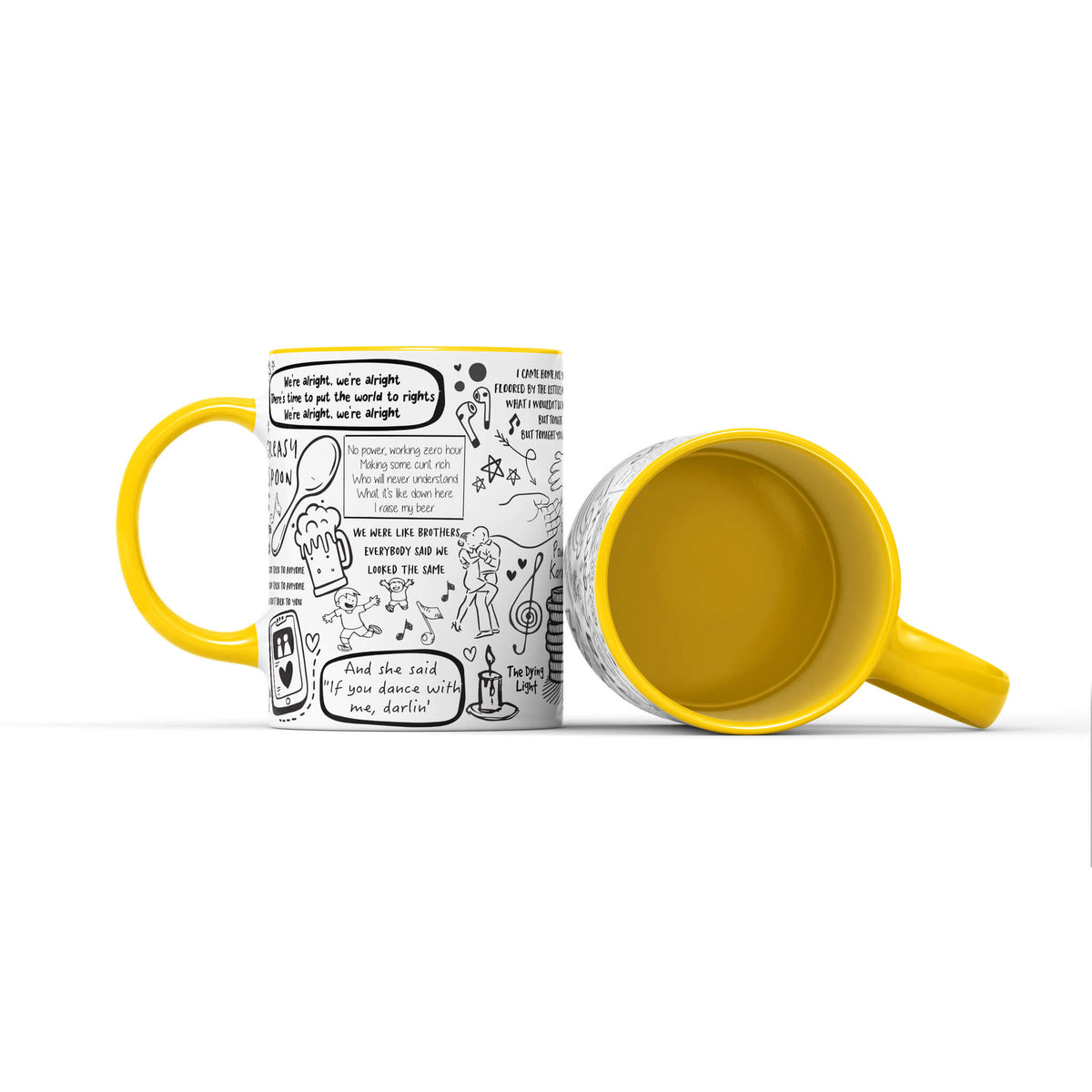 Sam Fender Doodle Lyrics Mug
