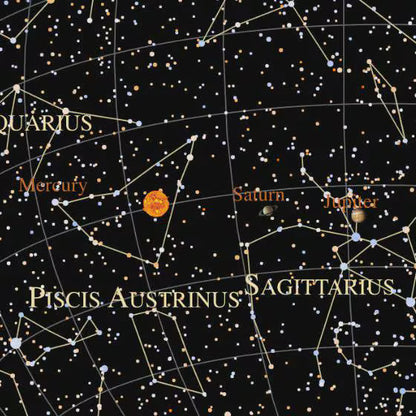 Personalized Star Map Print Print Float Mounted Frame