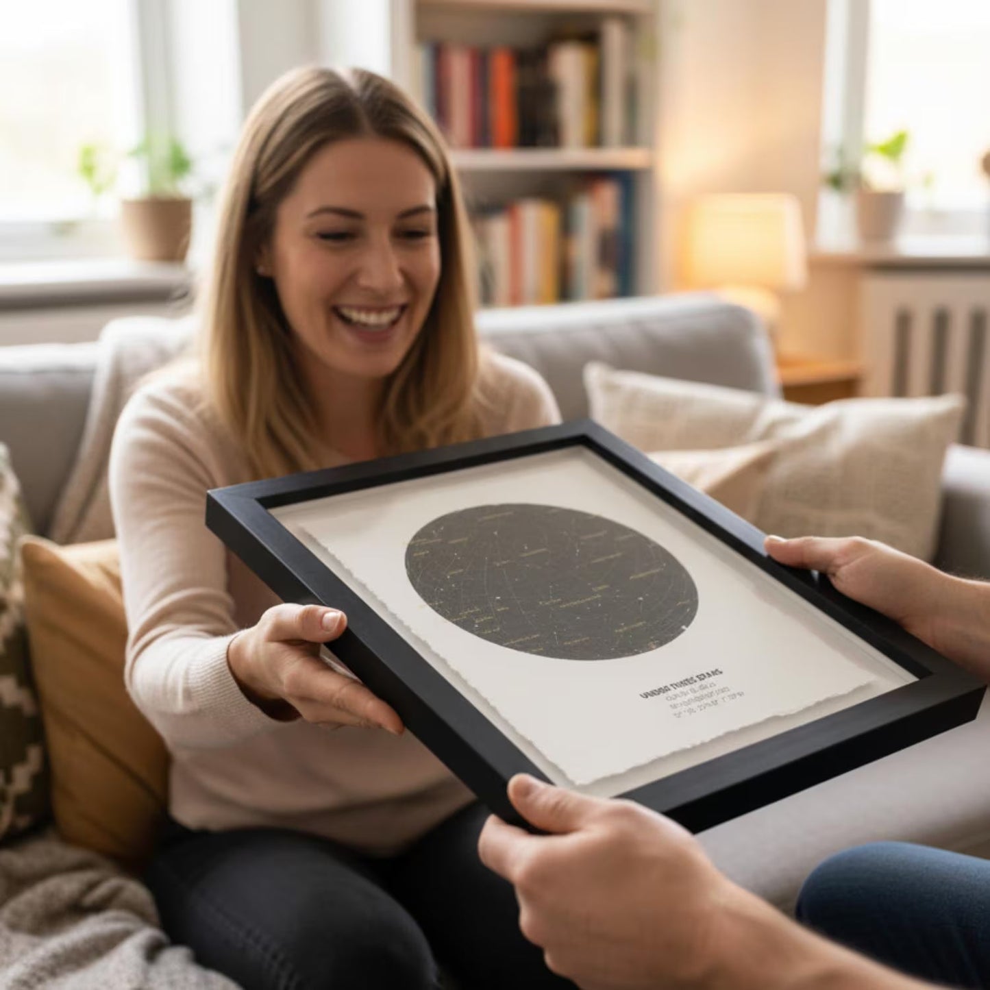 Personalized Star Map Print Print Float Mounted Frame