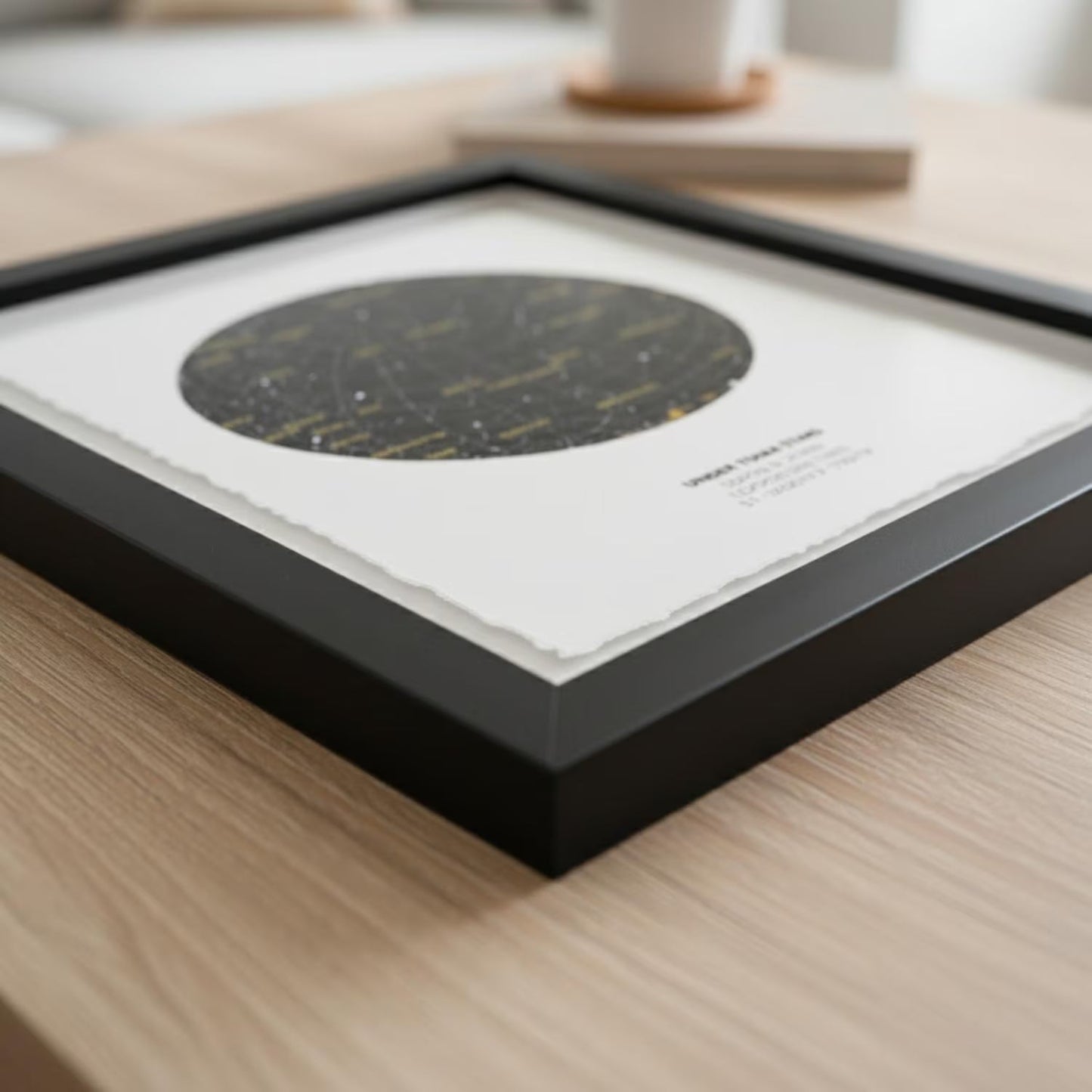 Personalized Star Map Print Print Float Mounted Frame