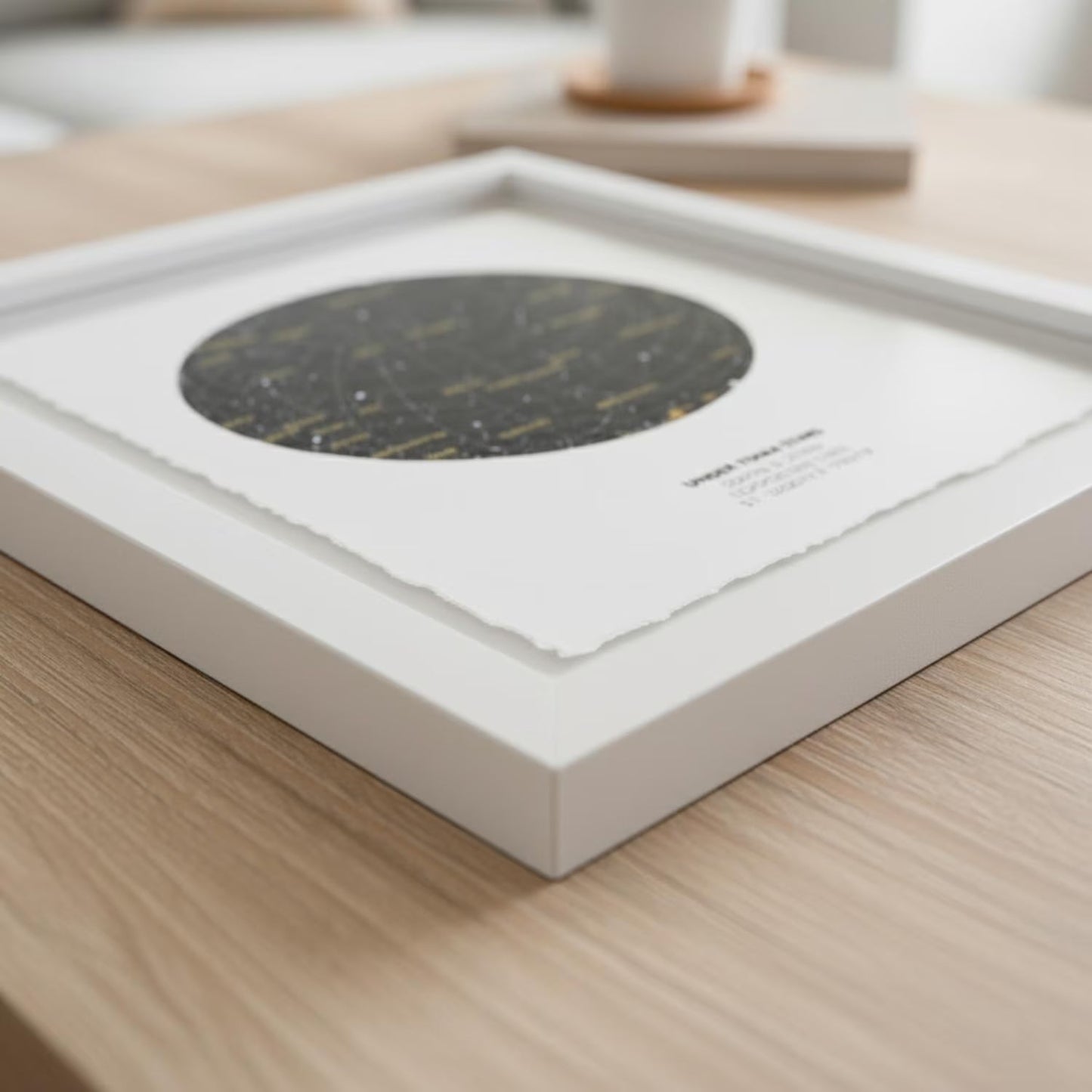 Personalized Star Map Print Print Float Mounted Frame