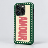 Amour Original Protective Case, gloss, on iPhone 15 Pro. Digital product preview.