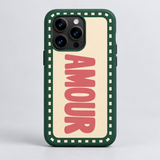Amour Original Protective Case, matte, rear view on iPhone 15 Pro. Digital product preview.