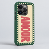 Amour Original Slim Case, matte, angled view on iPhone 15 Pro. Digital product preview.