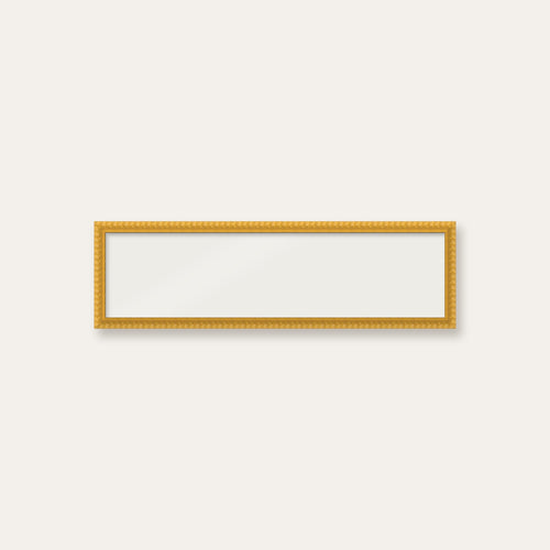 Yellow bobbin panoramic frame, 24" x 6", frame only
