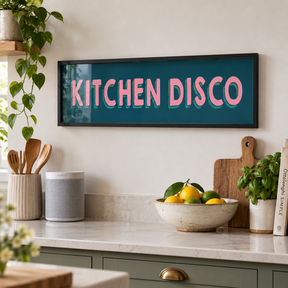 BB panorama 2026 | kitchen-disco-retro-panoramic-wall-art-print-bold-colourful-new-home-decor | setting
