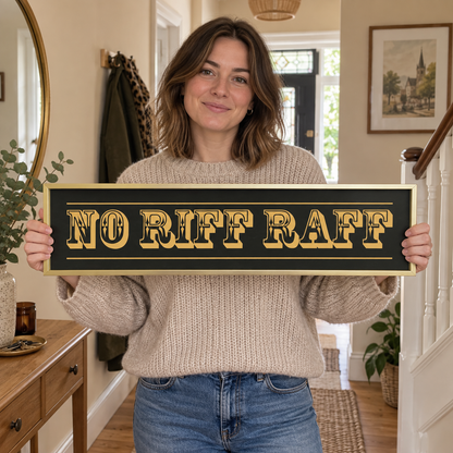 No Riff Raff Panoramic Print in a room setting