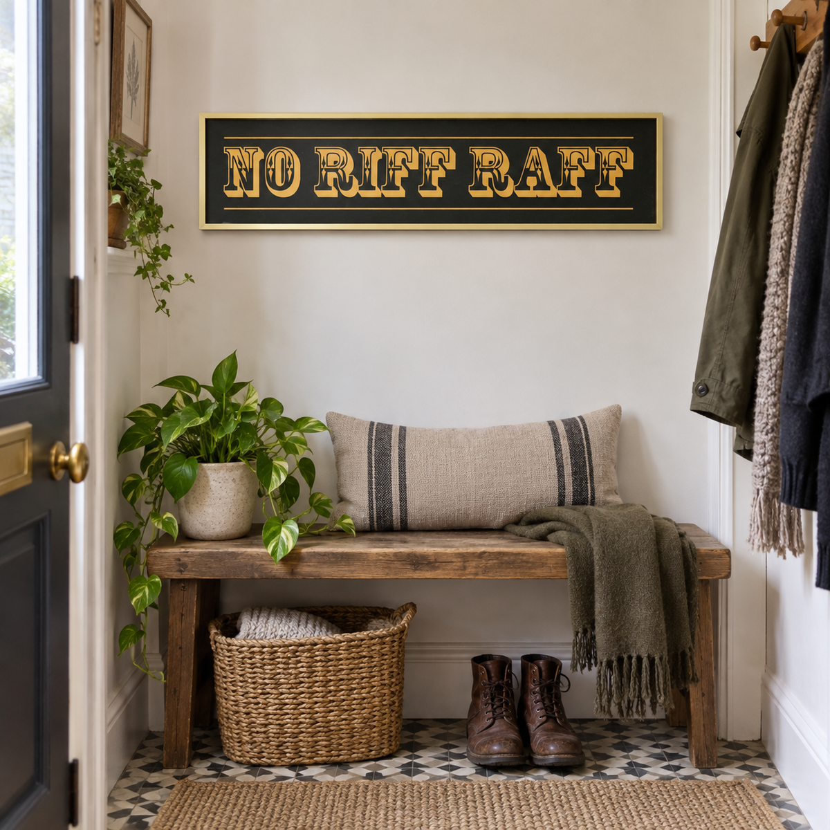 No Riff Raff Panoramic Print in a room setting