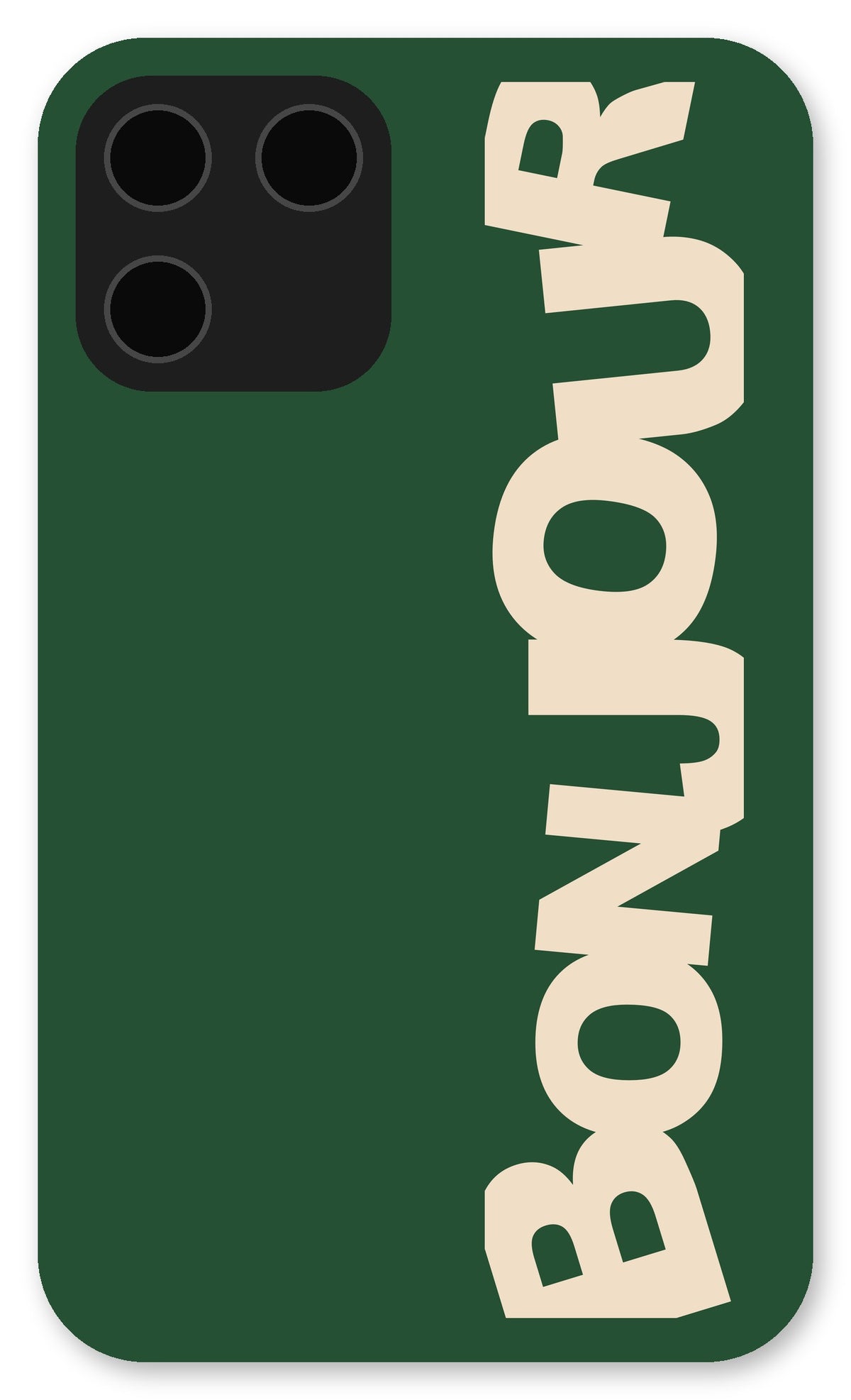 Bonjour Phone Case on an iPhone 17