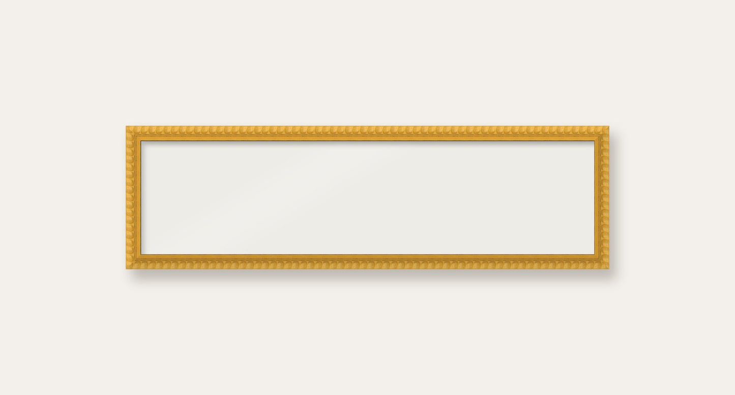Yellow bobbin panoramic frame, 24" x 6", frame only