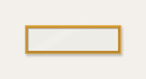 Yellow bobbin panoramic frame, 24" x 6", frame only