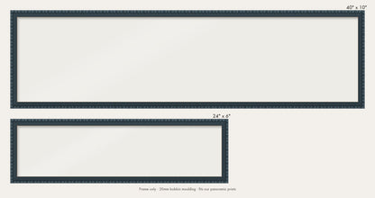 Midnight Blue bobbin panoramic frame shown in both sizes, 24" x 6" and 40" x 10"