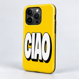 Ciao Original Protective Case, gloss, on iPhone 15 Pro. Digital product preview.