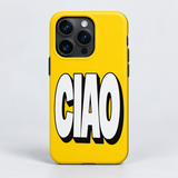 Ciao Original Protective Case, matte, rear view on iPhone 15 Pro. Digital product preview.