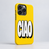 Ciao Original Slim Case, matte, angled view on iPhone 15 Pro. Digital product preview.