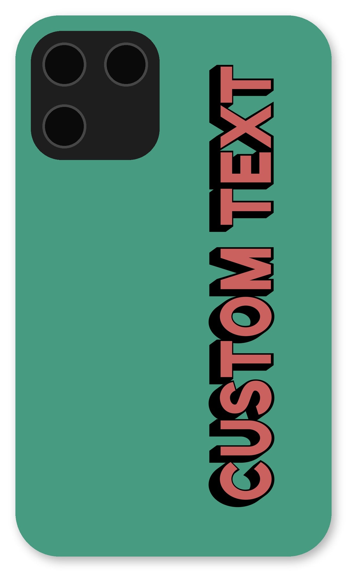 Custom Text Phone Case on an iPhone 17